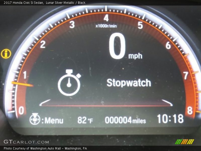 Lunar Silver Metallic / Black 2017 Honda Civic Si Sedan