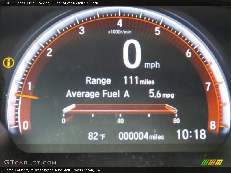Lunar Silver Metallic / Black 2017 Honda Civic Si Sedan