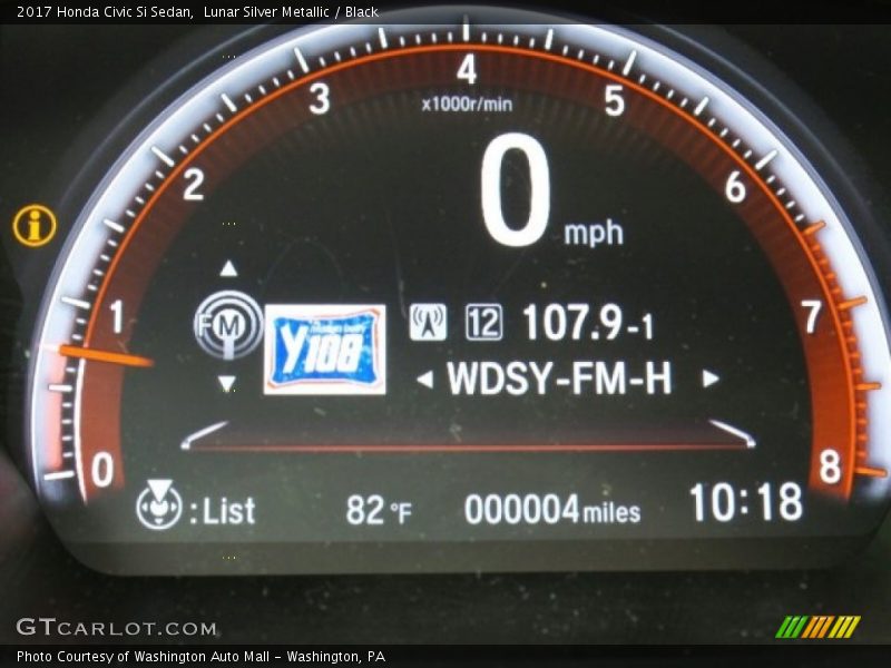 Lunar Silver Metallic / Black 2017 Honda Civic Si Sedan