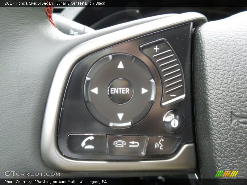 Lunar Silver Metallic / Black 2017 Honda Civic Si Sedan