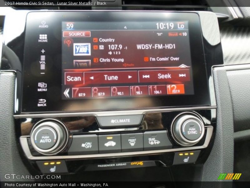 Lunar Silver Metallic / Black 2017 Honda Civic Si Sedan