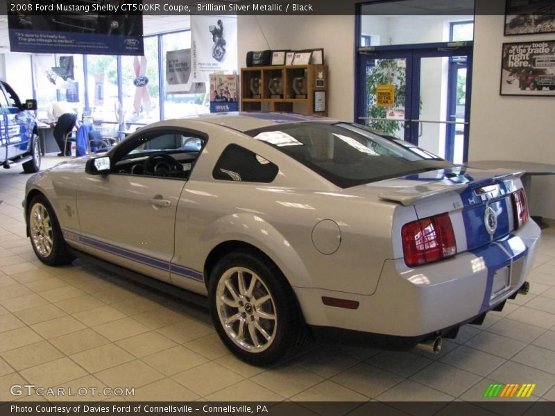 Brilliant Silver Metallic / Black 2008 Ford Mustang Shelby GT500KR Coupe