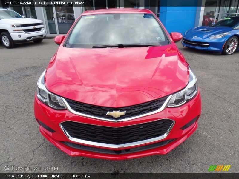 Red Hot / Jet Black 2017 Chevrolet Cruze LS