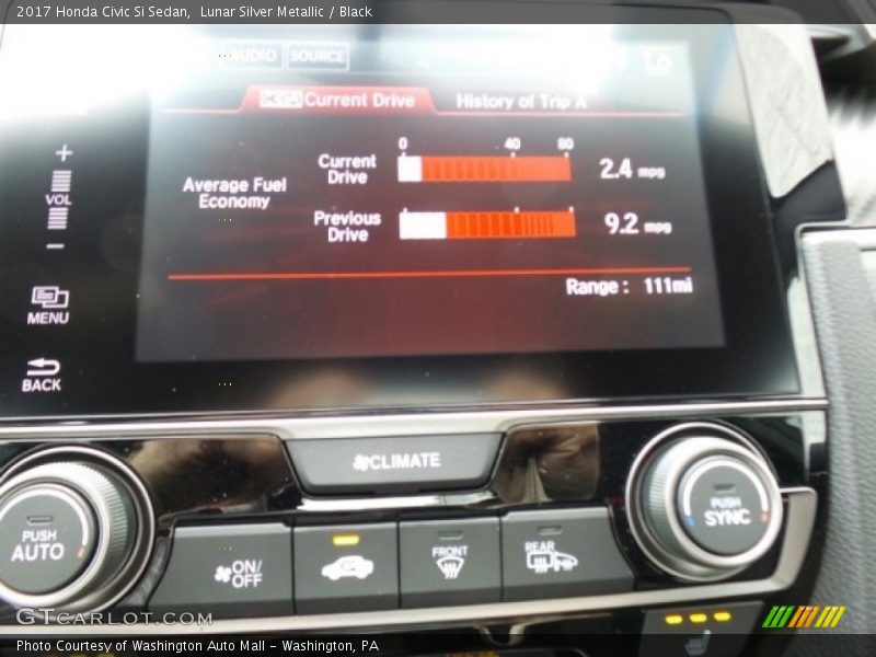 Lunar Silver Metallic / Black 2017 Honda Civic Si Sedan