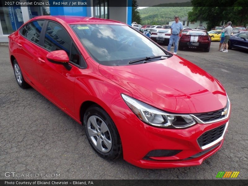 Red Hot / Jet Black 2017 Chevrolet Cruze LS