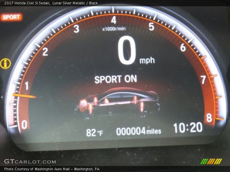 Lunar Silver Metallic / Black 2017 Honda Civic Si Sedan