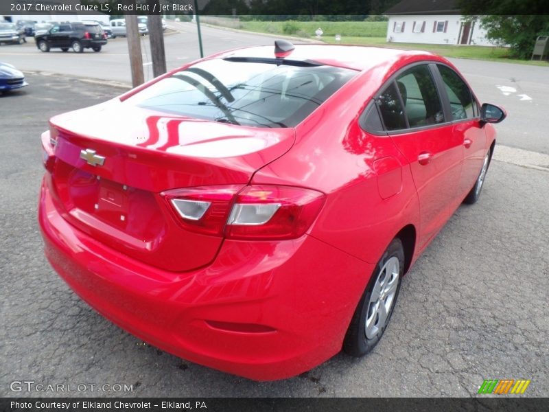 Red Hot / Jet Black 2017 Chevrolet Cruze LS