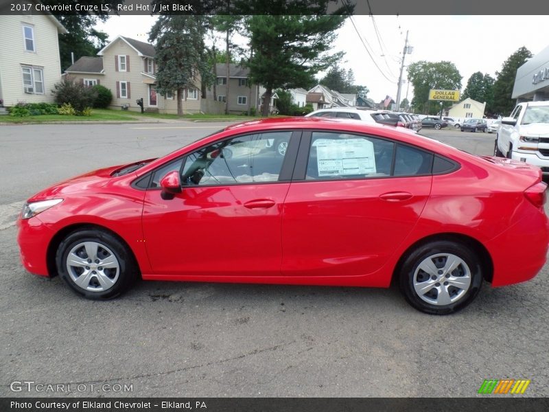 Red Hot / Jet Black 2017 Chevrolet Cruze LS
