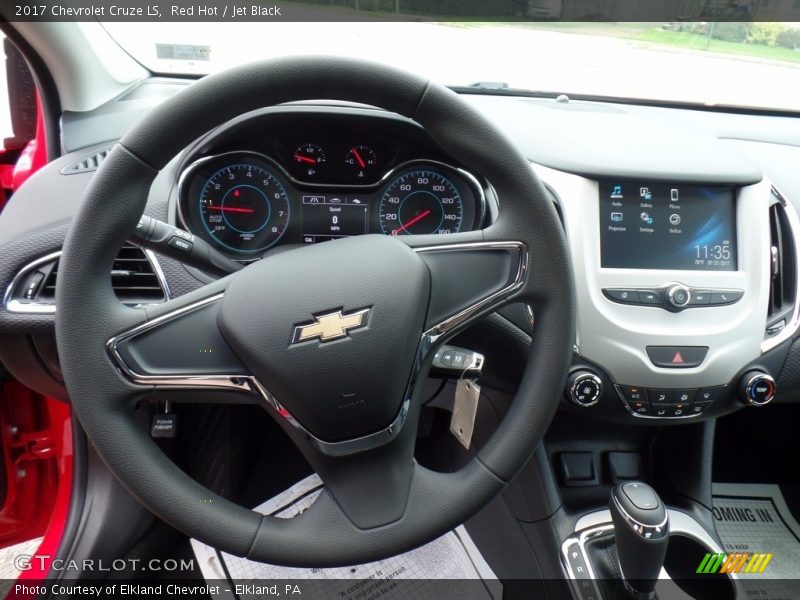 Red Hot / Jet Black 2017 Chevrolet Cruze LS