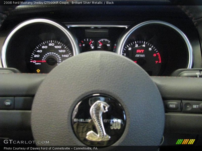 Brilliant Silver Metallic / Black 2008 Ford Mustang Shelby GT500KR Coupe