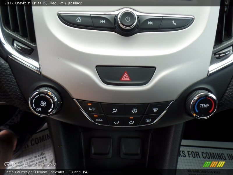 Red Hot / Jet Black 2017 Chevrolet Cruze LS