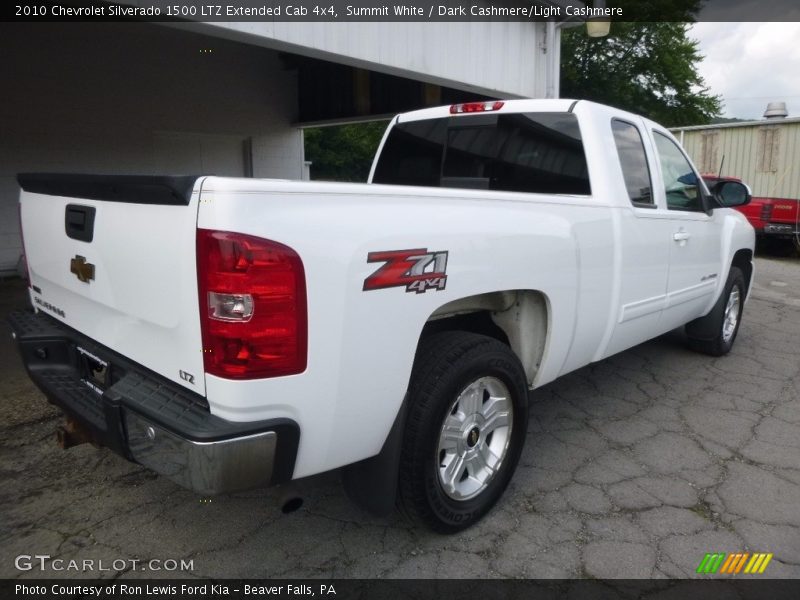 Summit White / Dark Cashmere/Light Cashmere 2010 Chevrolet Silverado 1500 LTZ Extended Cab 4x4