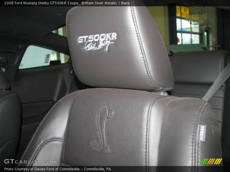 Brilliant Silver Metallic / Black 2008 Ford Mustang Shelby GT500KR Coupe