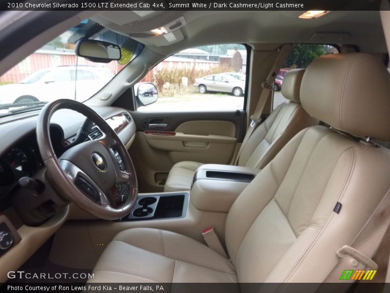 Summit White / Dark Cashmere/Light Cashmere 2010 Chevrolet Silverado 1500 LTZ Extended Cab 4x4