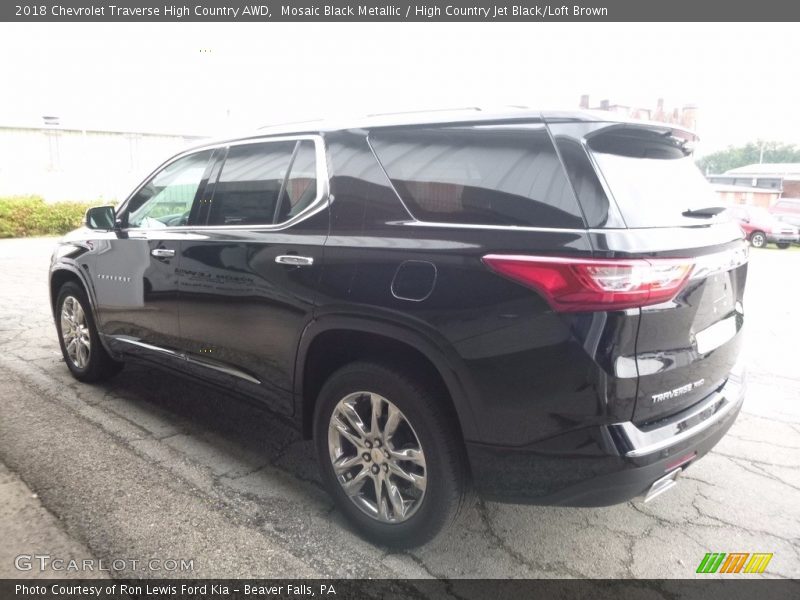 Mosaic Black Metallic / High Country Jet Black/Loft Brown 2018 Chevrolet Traverse High Country AWD