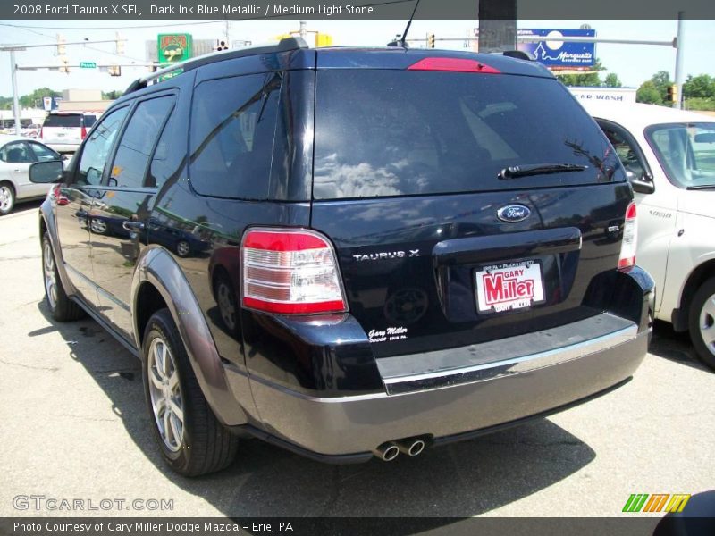 Dark Ink Blue Metallic / Medium Light Stone 2008 Ford Taurus X SEL