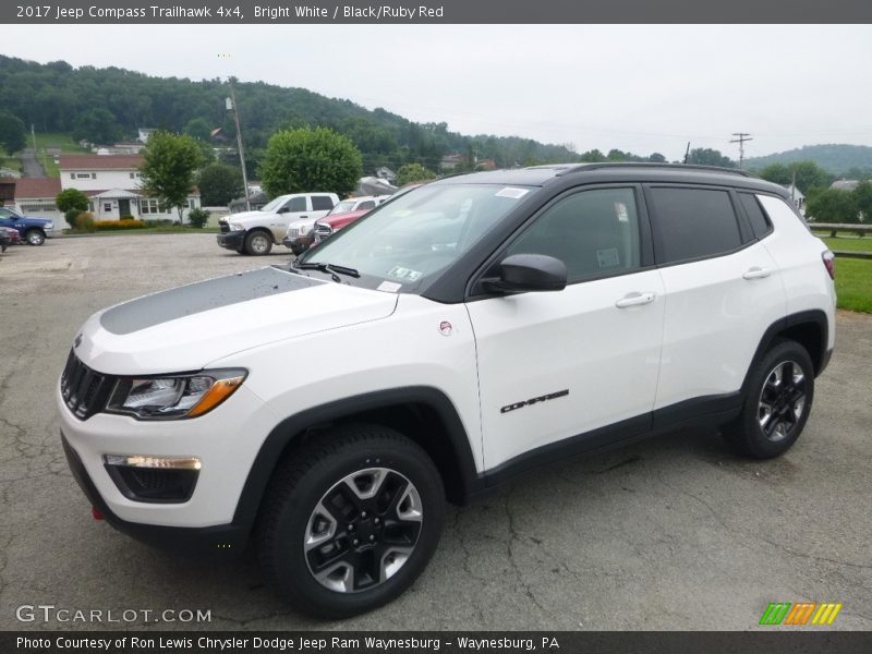 Bright White / Black/Ruby Red 2017 Jeep Compass Trailhawk 4x4