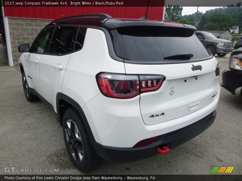Bright White / Black/Ruby Red 2017 Jeep Compass Trailhawk 4x4