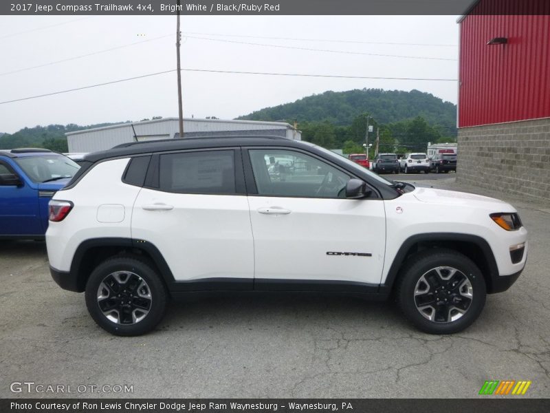 Bright White / Black/Ruby Red 2017 Jeep Compass Trailhawk 4x4