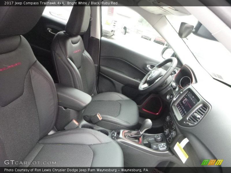 Bright White / Black/Ruby Red 2017 Jeep Compass Trailhawk 4x4