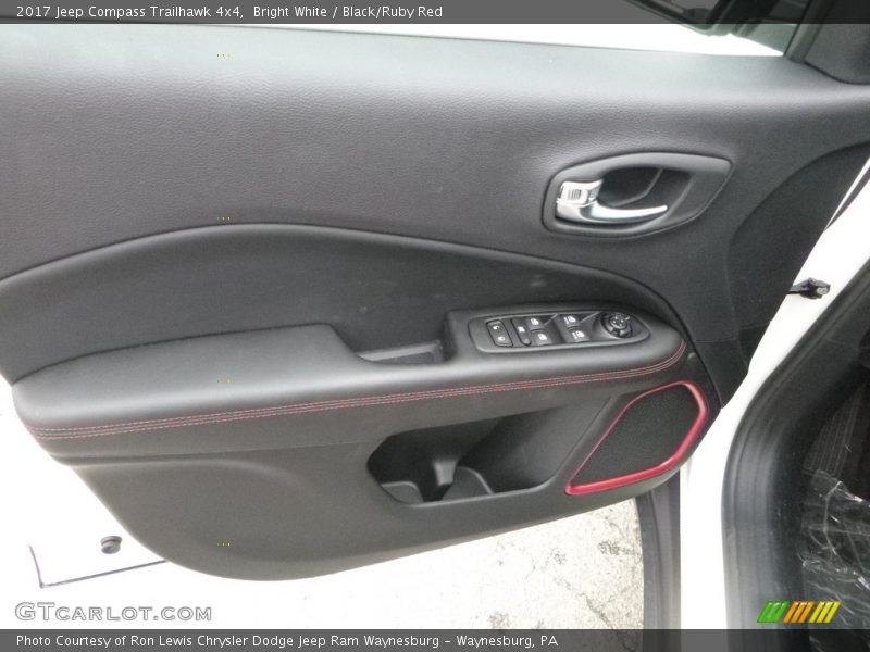 Bright White / Black/Ruby Red 2017 Jeep Compass Trailhawk 4x4