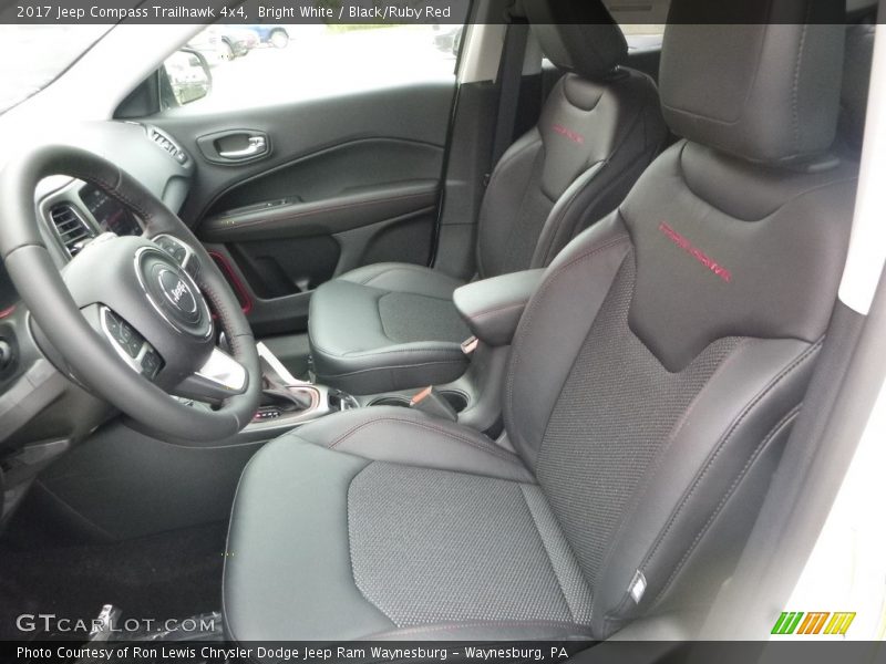 Bright White / Black/Ruby Red 2017 Jeep Compass Trailhawk 4x4