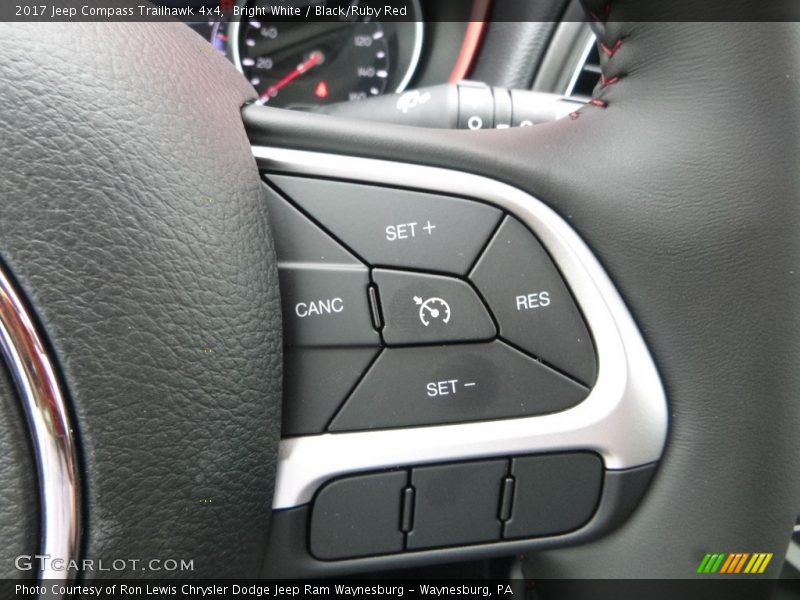 Bright White / Black/Ruby Red 2017 Jeep Compass Trailhawk 4x4