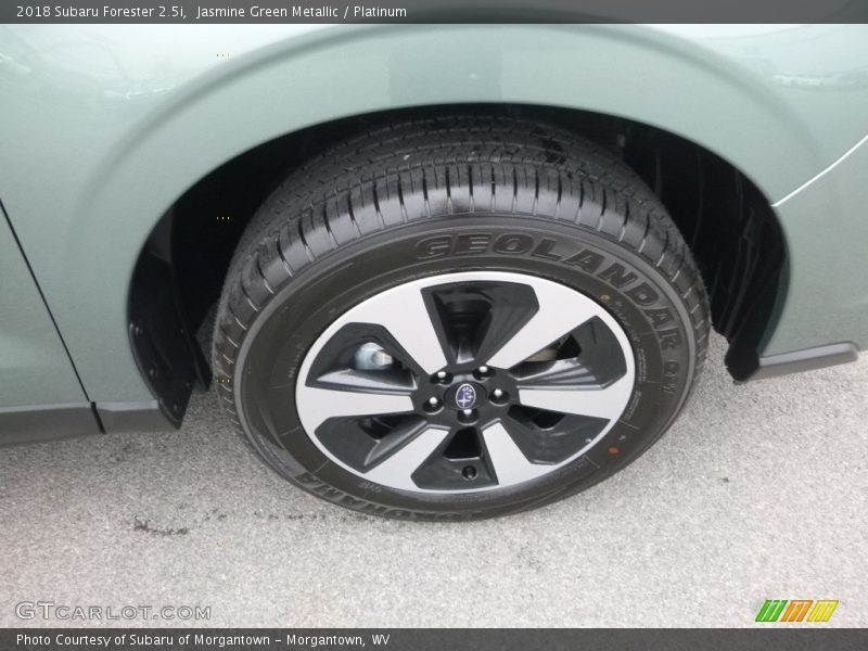 Jasmine Green Metallic / Platinum 2018 Subaru Forester 2.5i