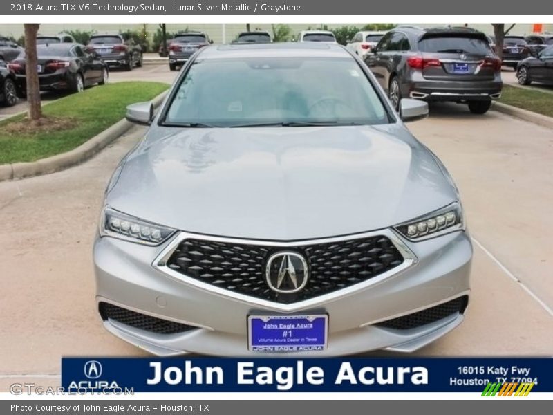 Lunar Silver Metallic / Graystone 2018 Acura TLX V6 Technology Sedan