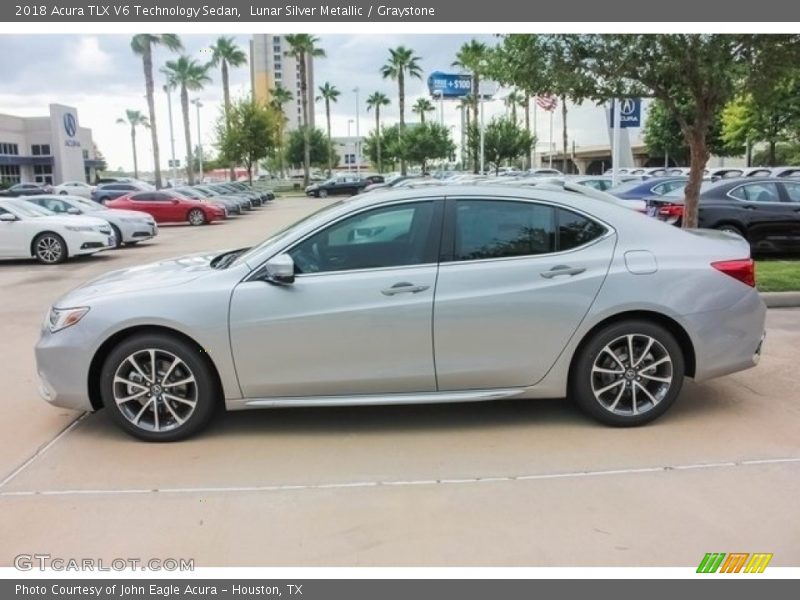 Lunar Silver Metallic / Graystone 2018 Acura TLX V6 Technology Sedan