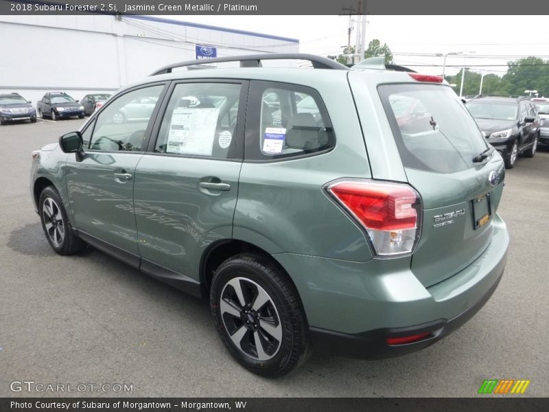 Jasmine Green Metallic / Platinum 2018 Subaru Forester 2.5i