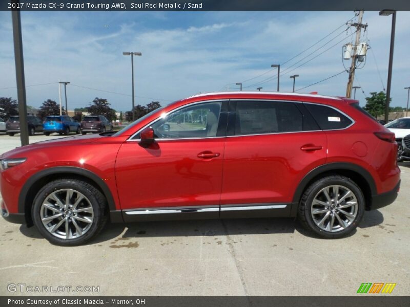 Soul Red Metallic / Sand 2017 Mazda CX-9 Grand Touring AWD