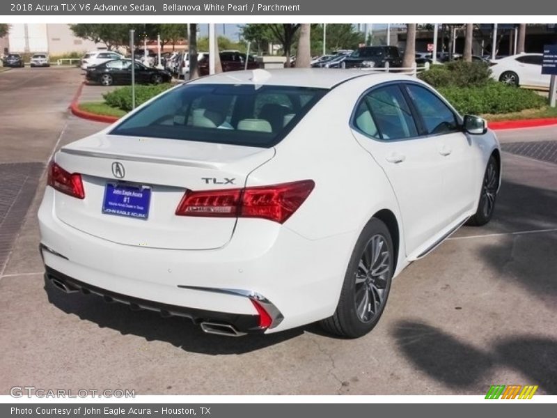 Bellanova White Pearl / Parchment 2018 Acura TLX V6 Advance Sedan