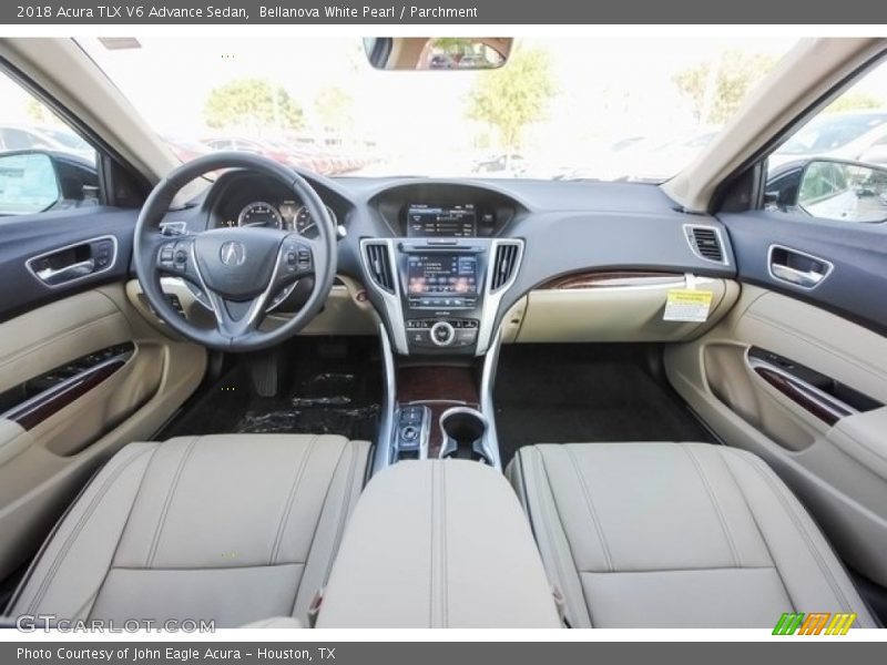 Bellanova White Pearl / Parchment 2018 Acura TLX V6 Advance Sedan