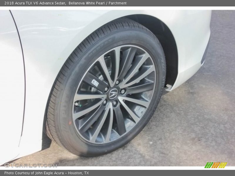 Bellanova White Pearl / Parchment 2018 Acura TLX V6 Advance Sedan