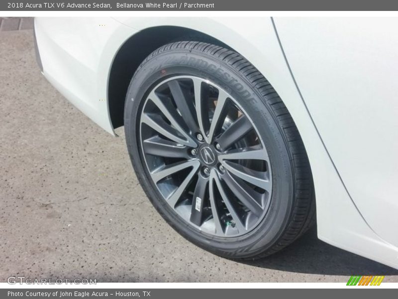 Bellanova White Pearl / Parchment 2018 Acura TLX V6 Advance Sedan