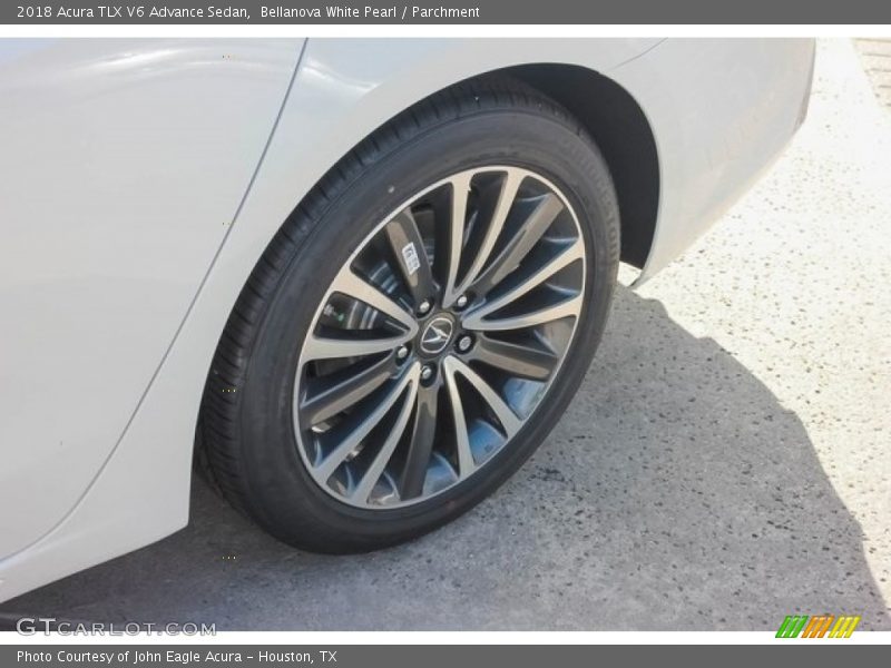 Bellanova White Pearl / Parchment 2018 Acura TLX V6 Advance Sedan