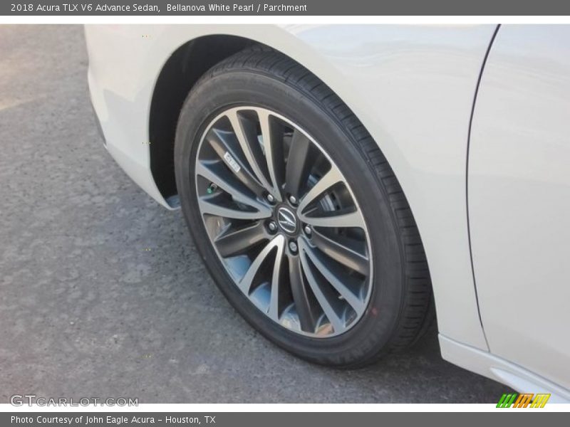 Bellanova White Pearl / Parchment 2018 Acura TLX V6 Advance Sedan