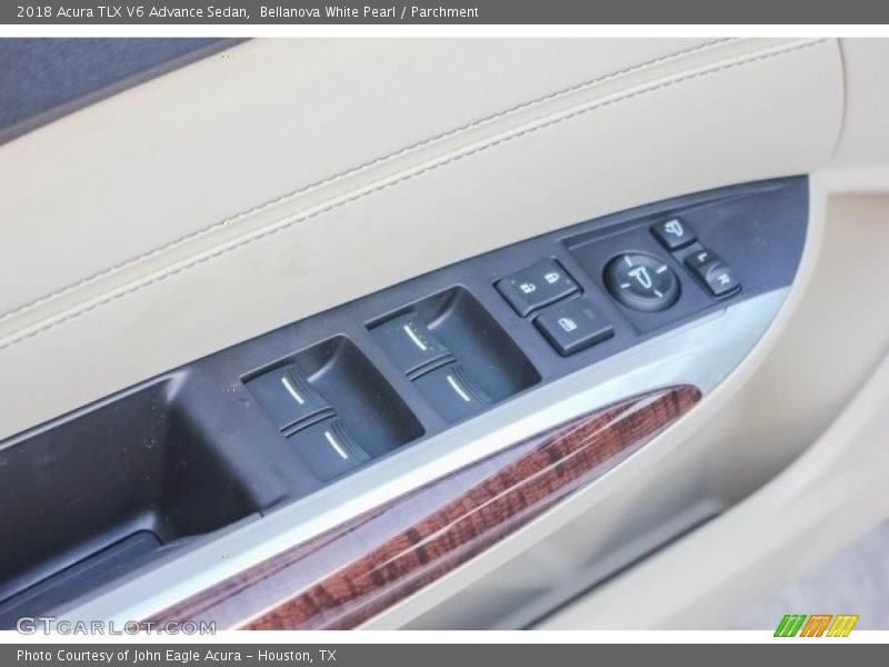 Bellanova White Pearl / Parchment 2018 Acura TLX V6 Advance Sedan