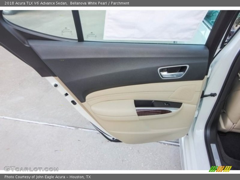Bellanova White Pearl / Parchment 2018 Acura TLX V6 Advance Sedan