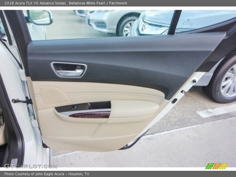 Bellanova White Pearl / Parchment 2018 Acura TLX V6 Advance Sedan