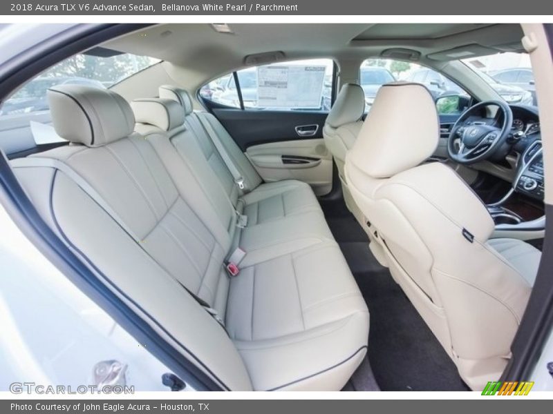 Bellanova White Pearl / Parchment 2018 Acura TLX V6 Advance Sedan