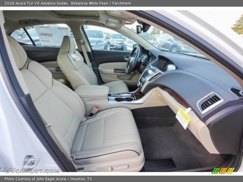 Bellanova White Pearl / Parchment 2018 Acura TLX V6 Advance Sedan