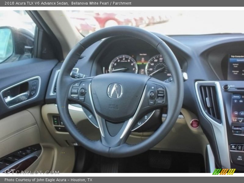 Bellanova White Pearl / Parchment 2018 Acura TLX V6 Advance Sedan