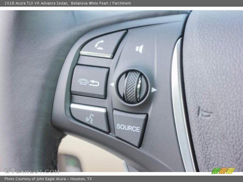 Bellanova White Pearl / Parchment 2018 Acura TLX V6 Advance Sedan