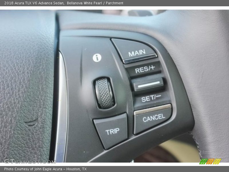 Bellanova White Pearl / Parchment 2018 Acura TLX V6 Advance Sedan
