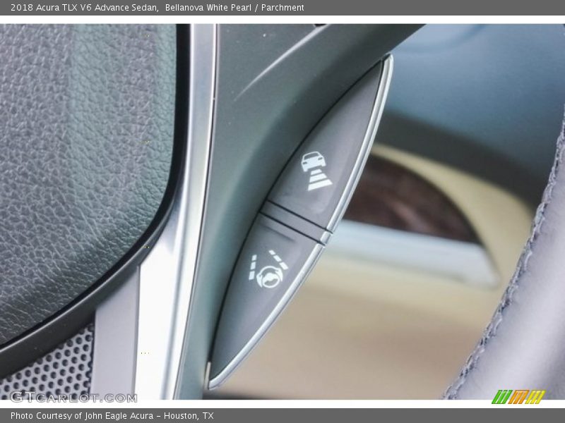 Bellanova White Pearl / Parchment 2018 Acura TLX V6 Advance Sedan