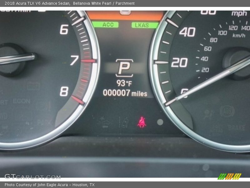 Bellanova White Pearl / Parchment 2018 Acura TLX V6 Advance Sedan