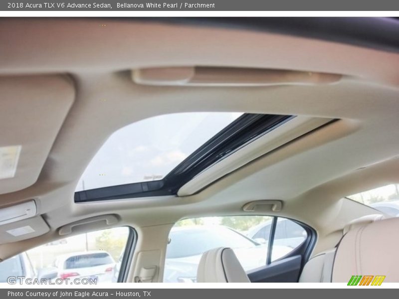 Bellanova White Pearl / Parchment 2018 Acura TLX V6 Advance Sedan
