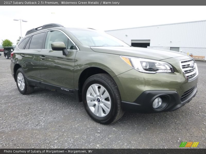 Wilderness Green Metallic / Warm Ivory 2017 Subaru Outback 2.5i Premium